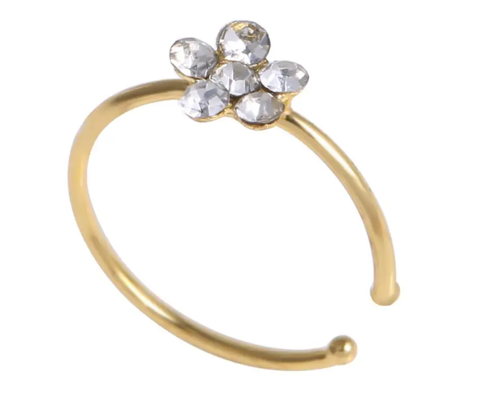 Magnetic Magnet Non Piercing Horseshoe Septum Nose Ring Nose Piercing Jewelry  flower fashion Jewelry nose ring