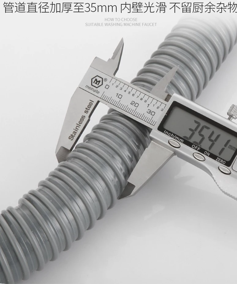 Siphon 304 Stainless Steel Kitchen Sink Double Bowl Siphon Flexible Drain Pipe Double Heads Kitchen sink Waste Strainer