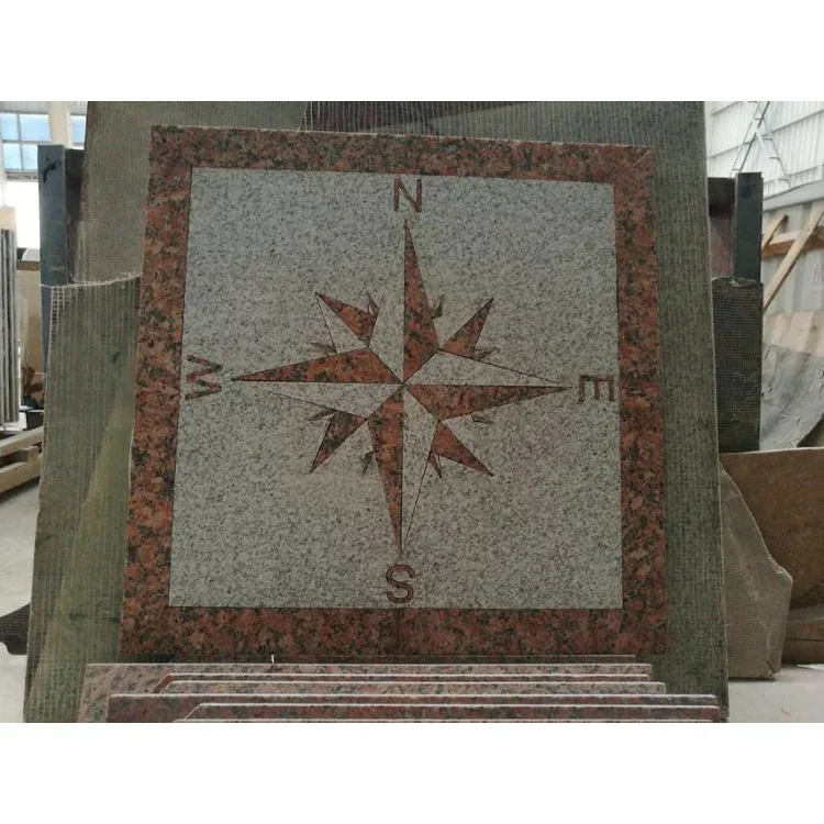 Custom Design Available Natural Granite Compass Paving Stone For Garden