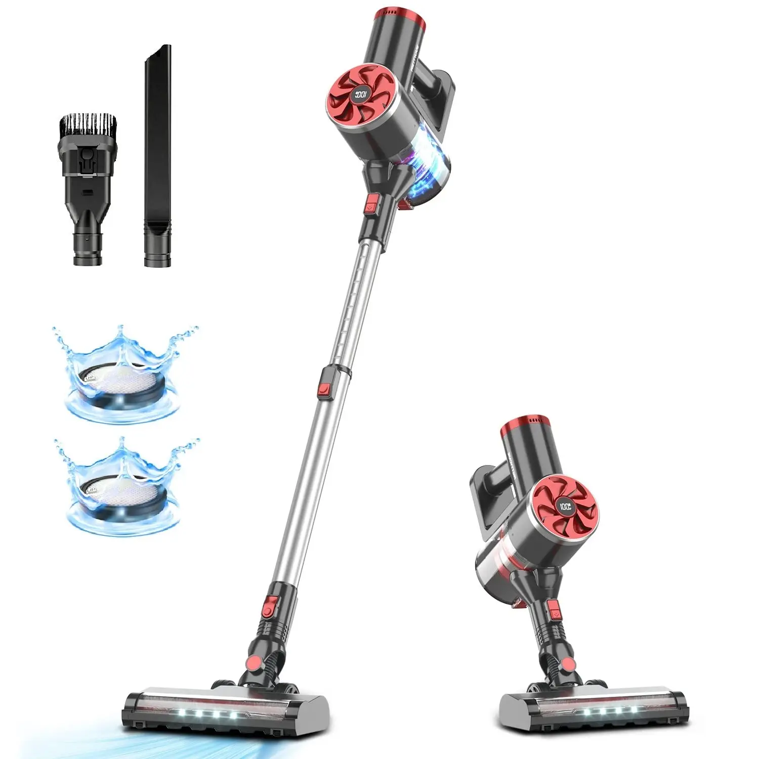 PRETTYCARE P4 Cordless Stick Vacuum Cleaner Handheld Vacuum Cleaner With Motor Suction Multi Function Car