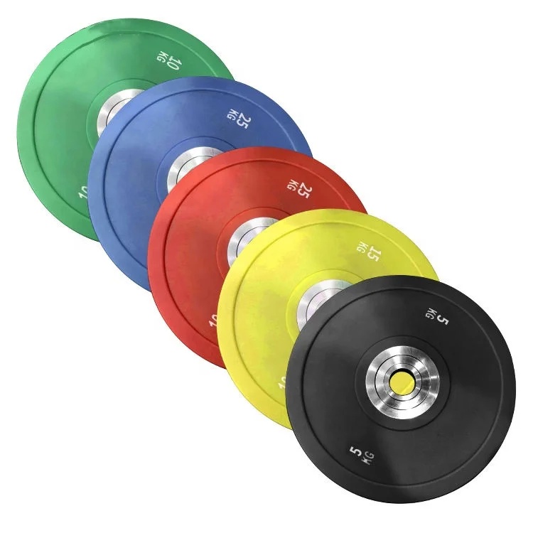 Wholesale 20kg Gym Custom Logo Weightlifting Barbell Weight PU Rubber Competition Weight Plates