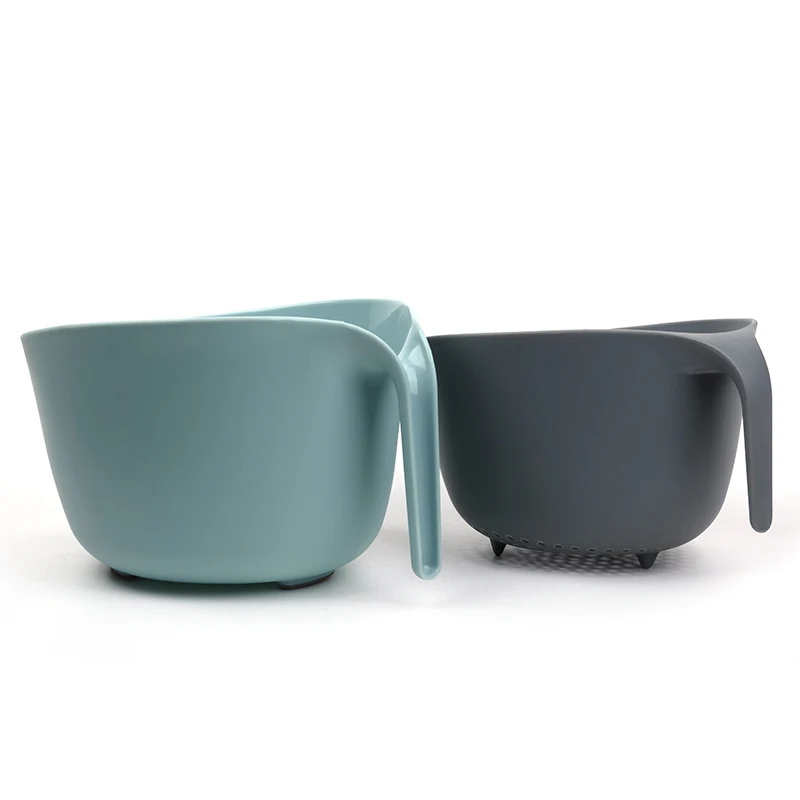 Amazon hot sales Kitchen Washing Fruit Vegetable Bowl Water Filter Basket Fridge Container Drain Storage