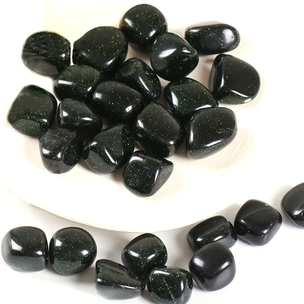 Selling sandstone tumbles polishing golden blue green sandstone tumbled stone