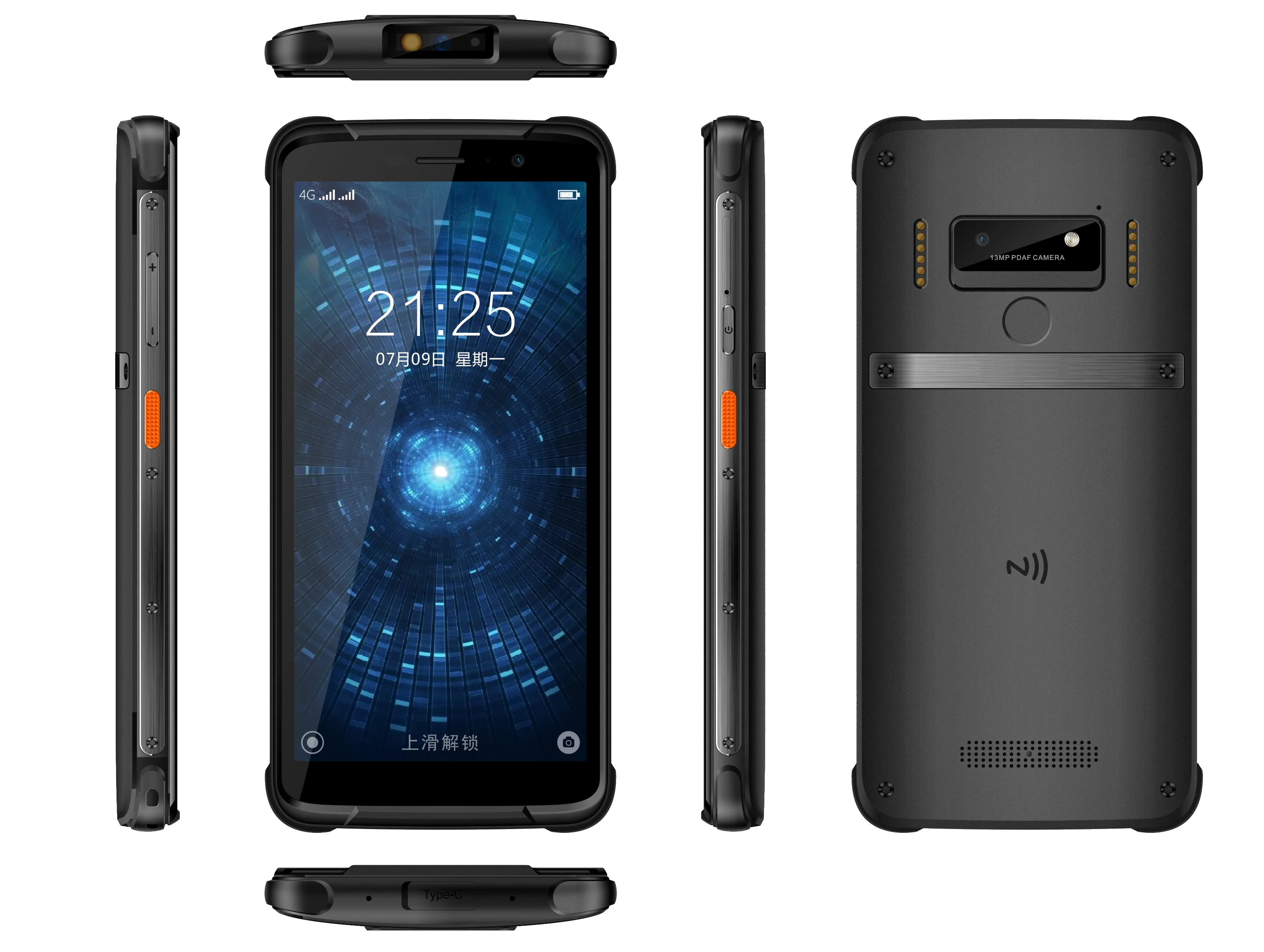 Продажа Прочный сканер штрих-кода 5 7 дюйма IP67 Android 9 0 2D PDA с 4G NFC WIFI