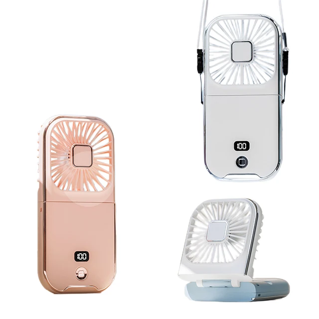 Desktop Mobile Phone Holder Electric Fans Handheld Rechargeable Portable Fan Power Bank Mini Electric Fan