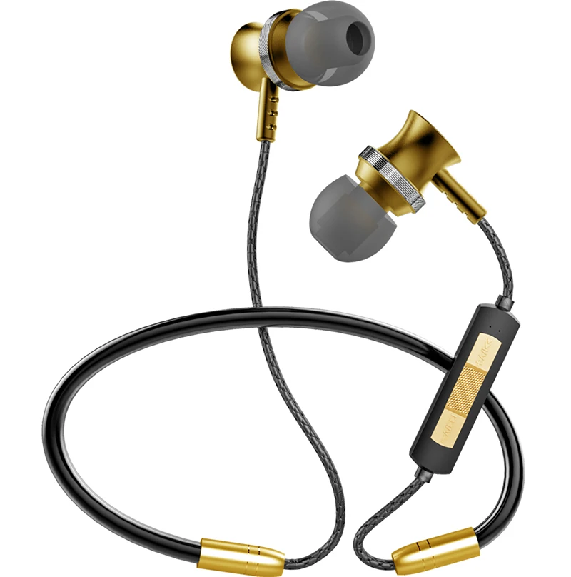 
Wireless earphone in-ear subwoofer metal earphone mobile computer universal wired-control Neckband for Sport 