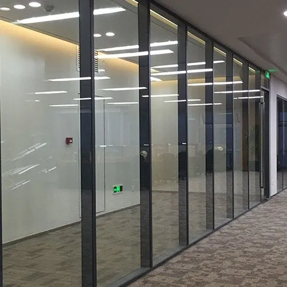 Insulated Interior Glass Wall Partition Panels Hollow Structure for Outdoor Industrial Bathroom Kitchen Supermarket Applications