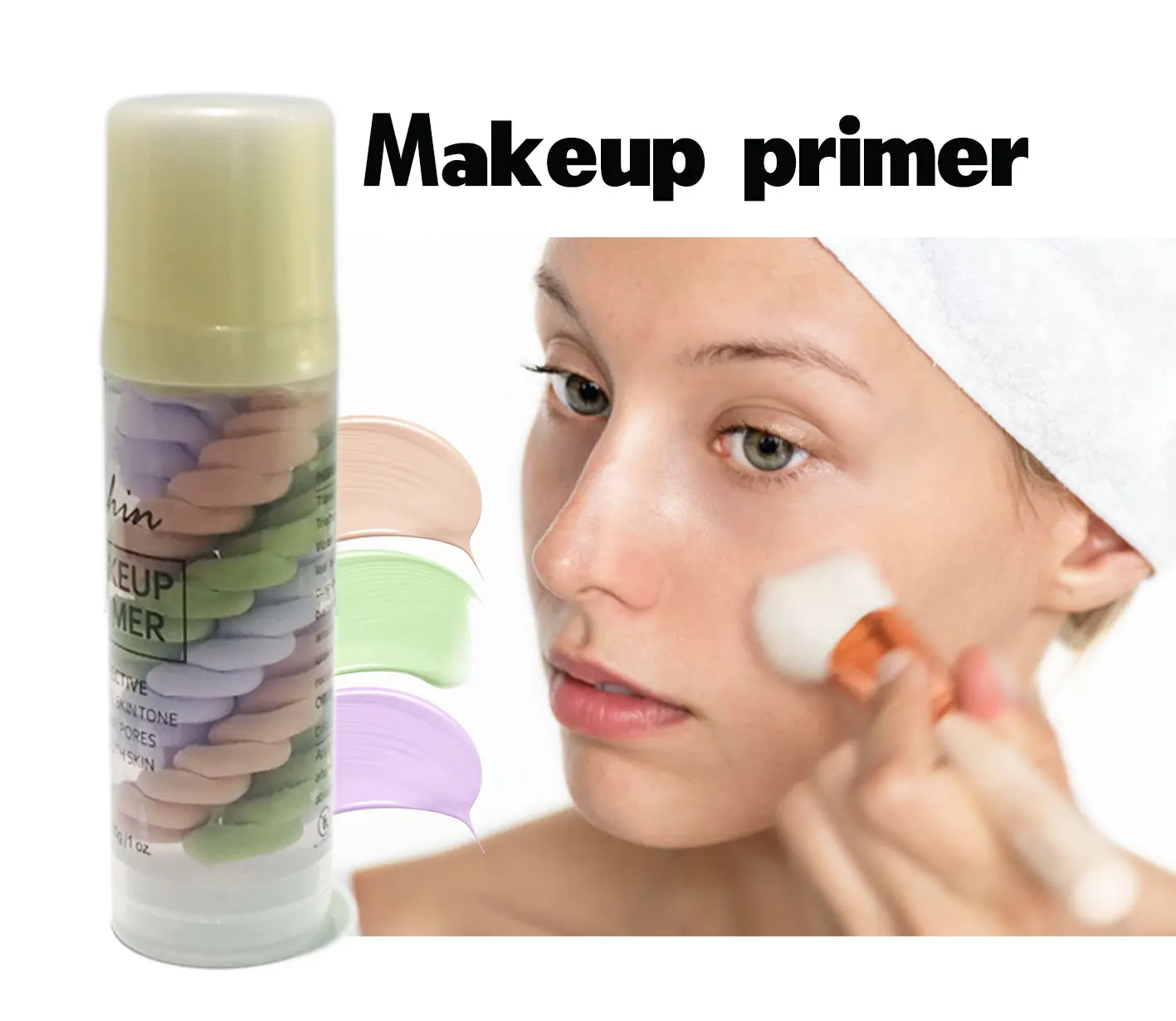 Skin Whitening BB Cream Sample Size Moisturizing Liquid Foundation with Oil-Control Feature Concealer Sunscreen Dark Skin Tone