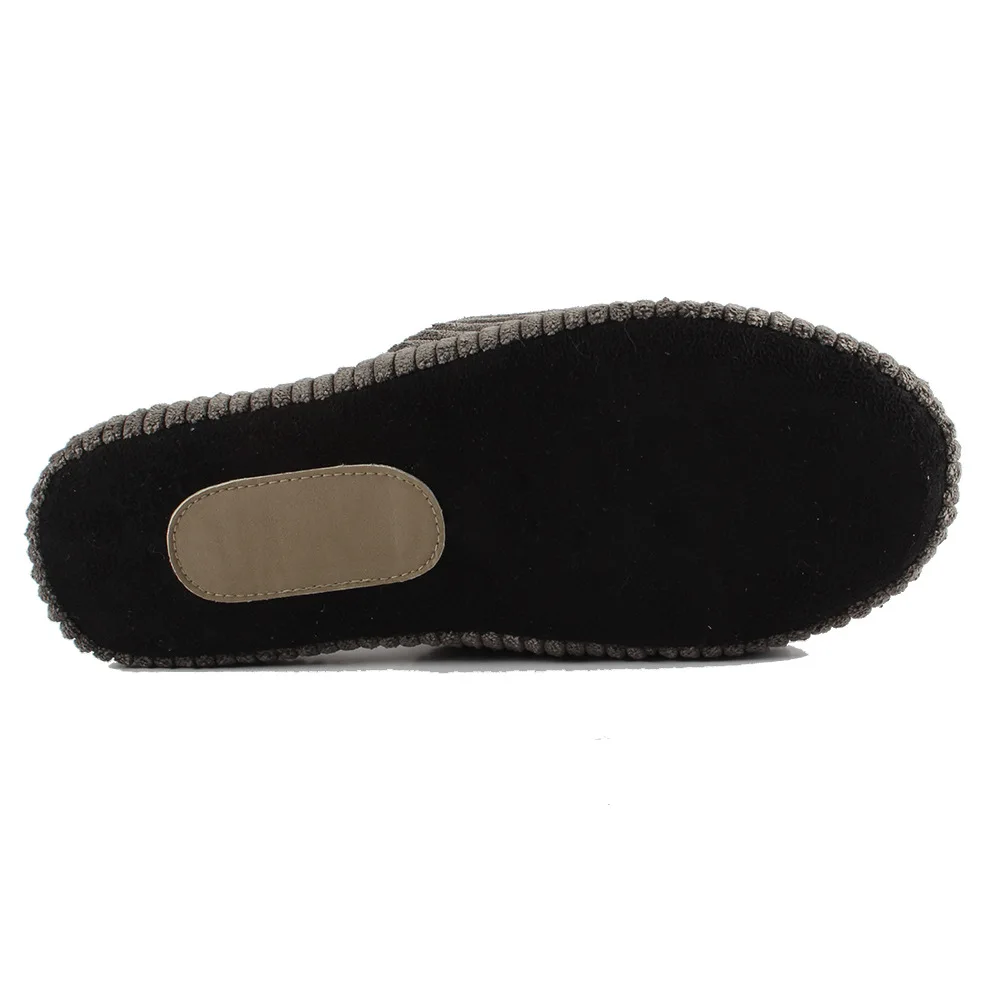 Slippers Spring and autumn corduroy breathable Korean slippers silent men and women home with indoor soft sole to absorb sweat