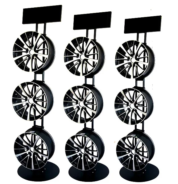 Single side hanging wheel hub display rack car accessories steel ring display rack tire shelf
