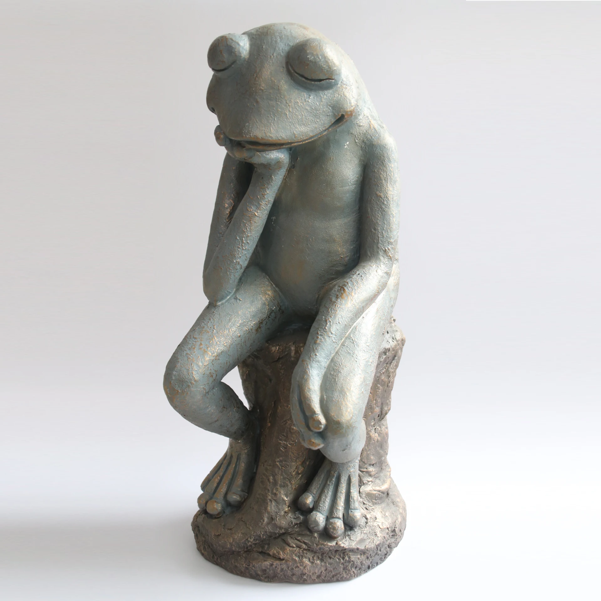 factory large polyresin garden Triassic frogs