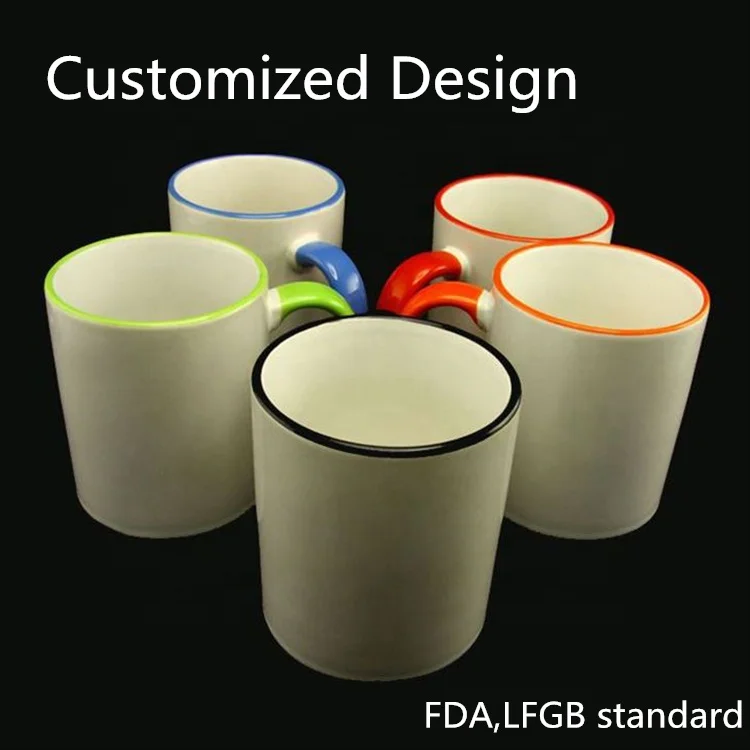 Ceramic blank sublimation cheap plain white coffee mug