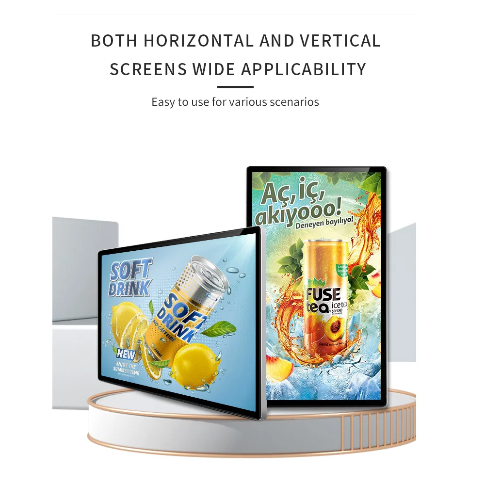 Wall Mounted 18.5 Inch Customized Acceptable LCD Advertising  Screen Digital Signage Advertising Display Screen