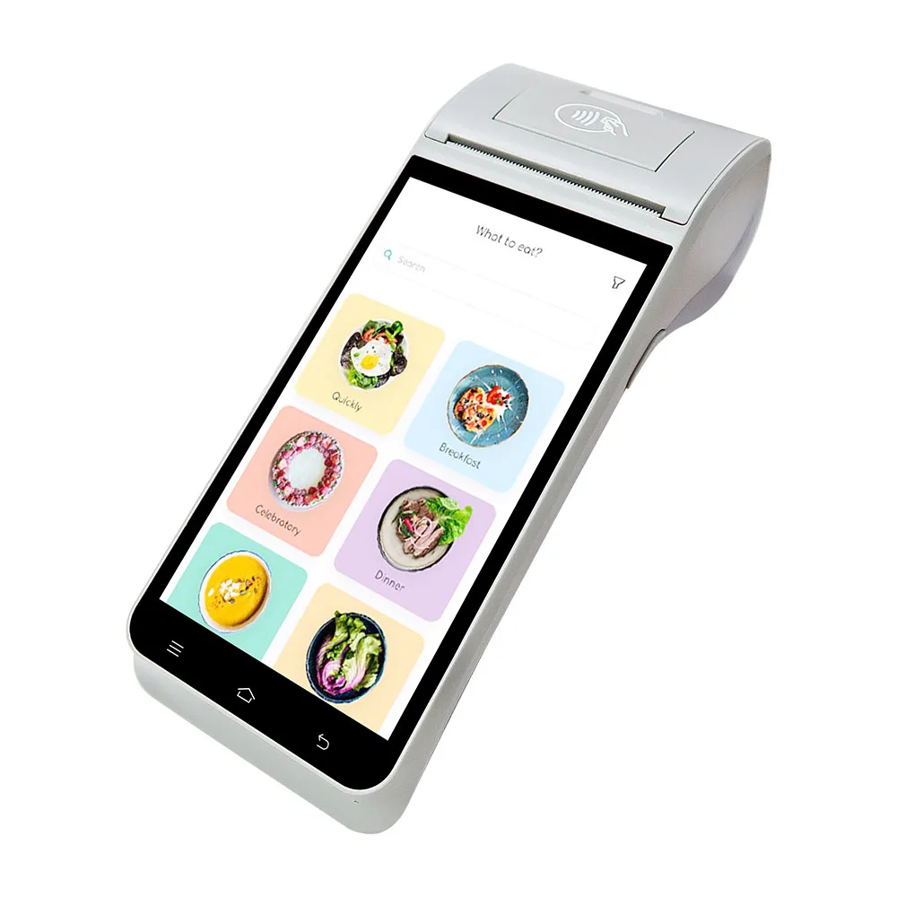 ZCS Z91 Android Mobile POS NFC POS Systems With Barcode Scanner Thermal Printer Support Fingerprint