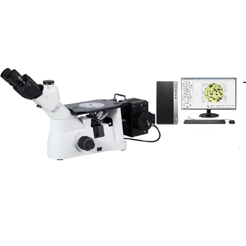 Metallurgical Microscope Trinocular inverted microscope for metallography with software and camera FXD-30MW