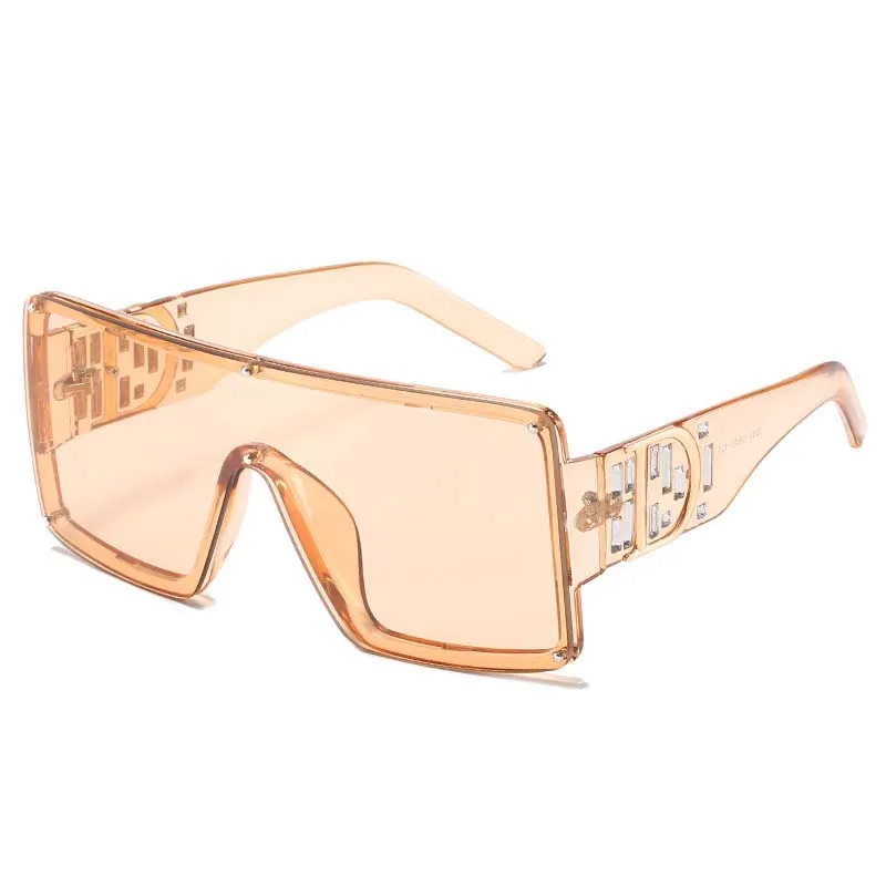Fashion D logo Oversize Plastic Big square Frame Sunglasses Women Sun Glasses 2021