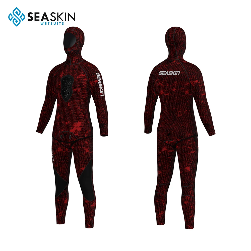 Seaskin Men 9mm Super Stretch Neoprene Spearfishing Suit Two Piece Fullsuit Diving Wetsuit