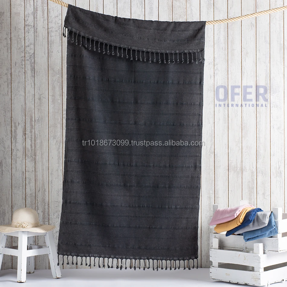 Stonewashed Vintage Wash Pestemal Turkish Hand Towels, Rustic Looking Beach Towel -  Wholesale From Factory