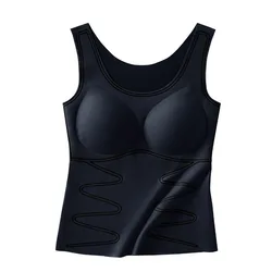 Ama Larsi High fashion Ladies Thick Thermal Top Traceless Knitted Camisoles Anti Static Thick Winter Thermal Underwear