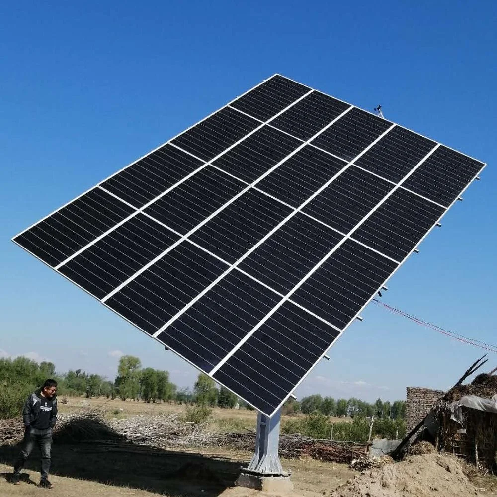 solar energy system sun tracking system  dual axis support