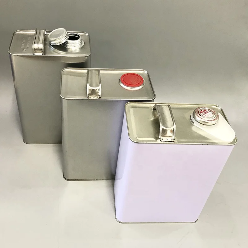 Classic Cheap F Style Gallon Can 4 Liter Paint Tins with Caps Motor Oil Cans with Spout China Factory