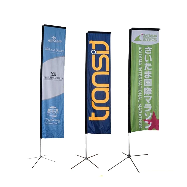 Wholesale Flying Beach Flag Banner Promotional Advertising Wind Outdoor Custom Feather Flags