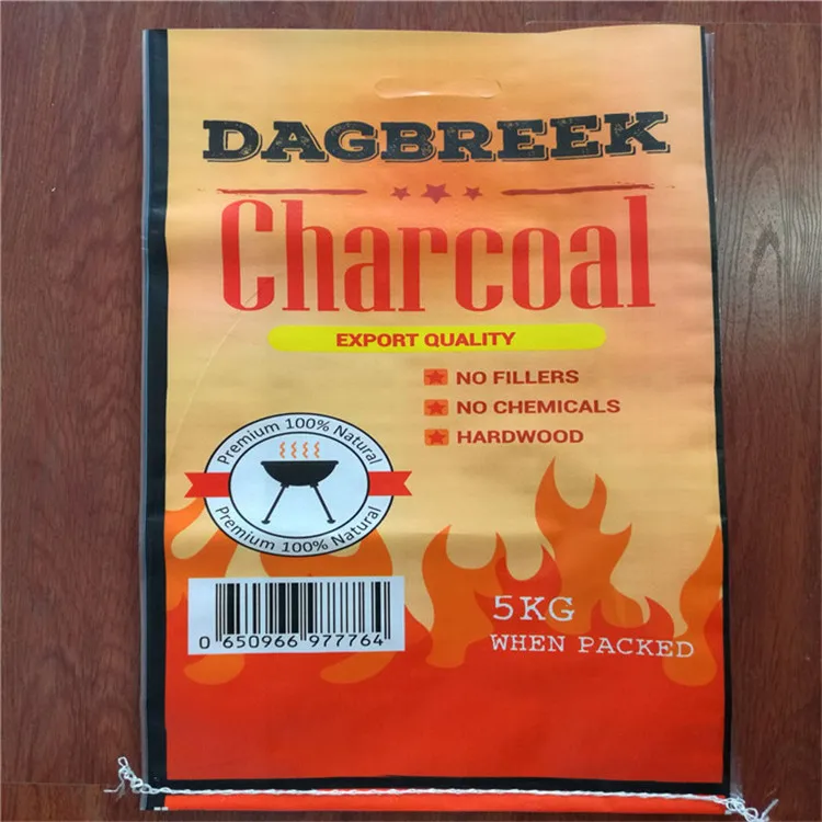 custom 3 kg 5 kg 10 kg 15 kg bamboo charcoal bags empty plastic pp bags for charcoal