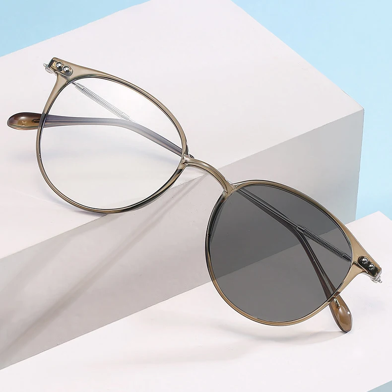 Мужские квадратные винтажные фотохромные немецкие очки LEK dropshippng с защитой от синего