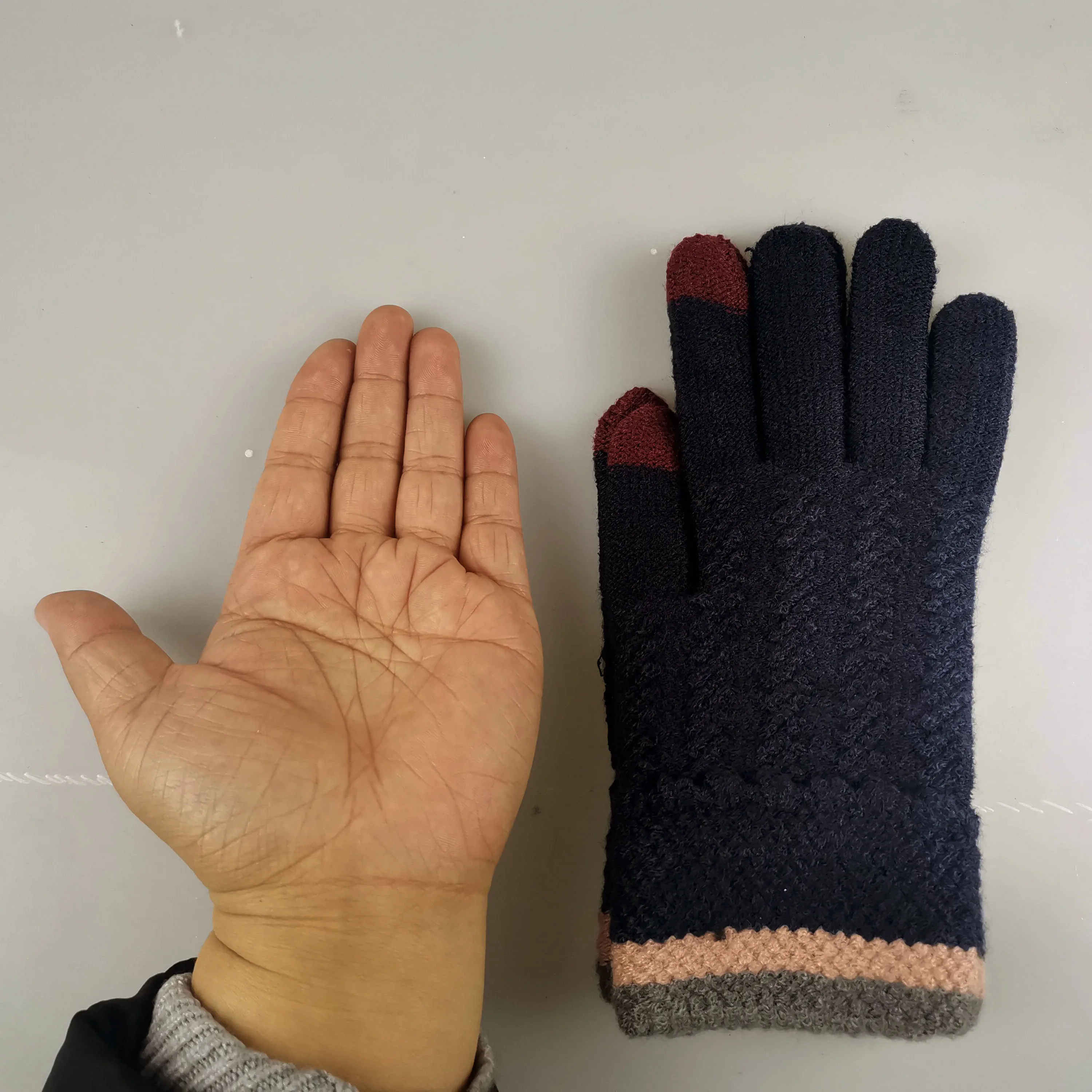 Перчатки женские шерстяные разноцветные зимние эластичные мягкие теплые шерстяные вязаные перчатки шерстяные перчатки для рук