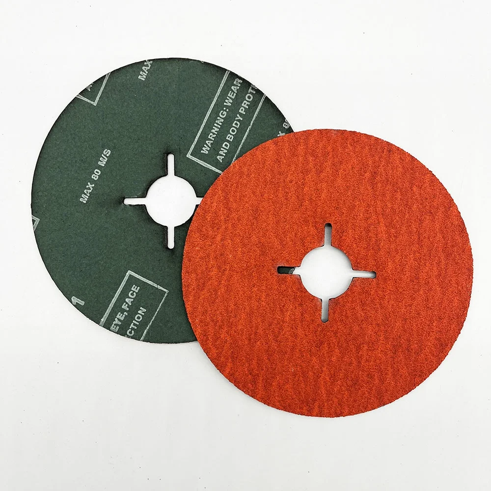 Aluminum Oxide Resin Fiber Disc Grinding Fibre Discs, Cross Hole 5 Inch 36 Grit