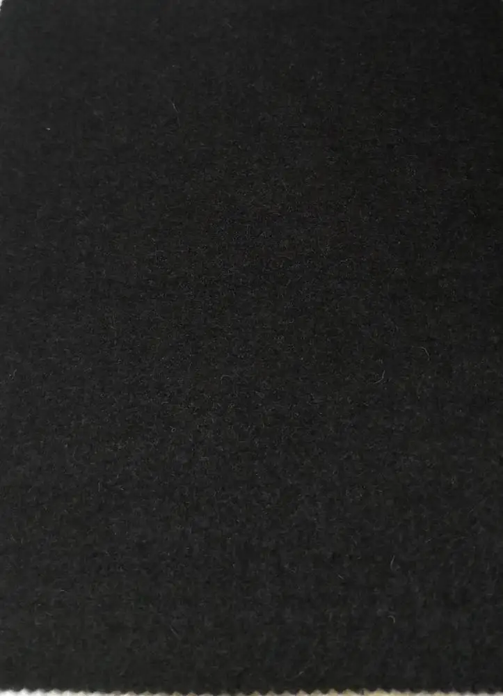 Black knitting plain wool blend fabric for winter garment