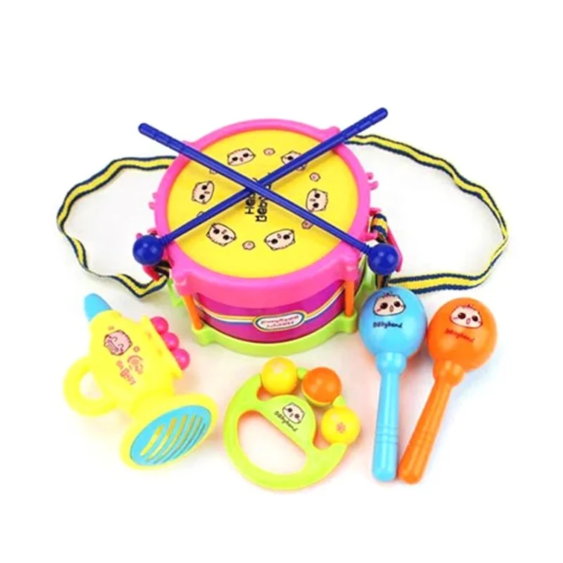 Cute Children Drum Trumpet Toy Music Percussion Instrument Band Kit Early Learning Educational Toy Baby Kids Children Gift