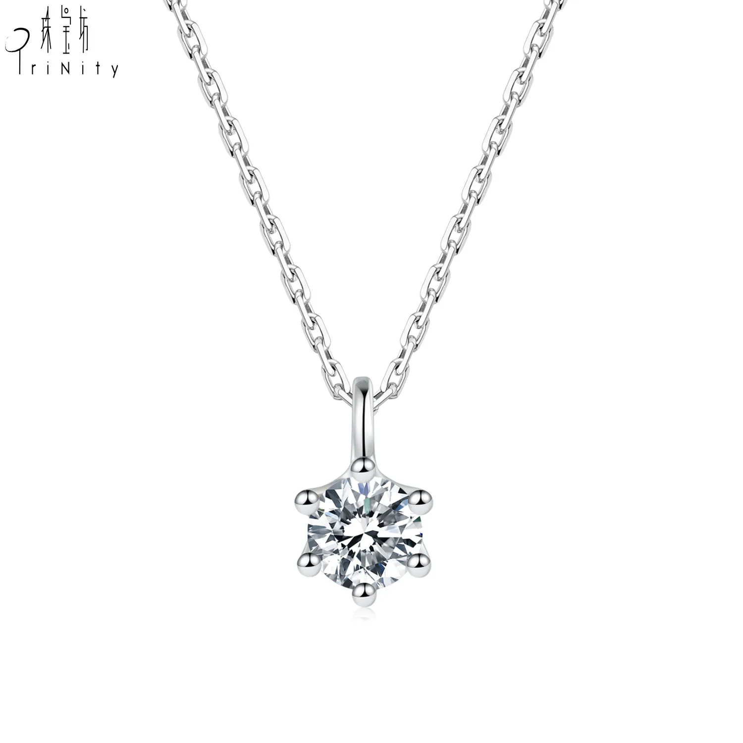 Most Popular Single Diamond Necklace 18K Necklace Real Natural Diamond Jewelry For Women