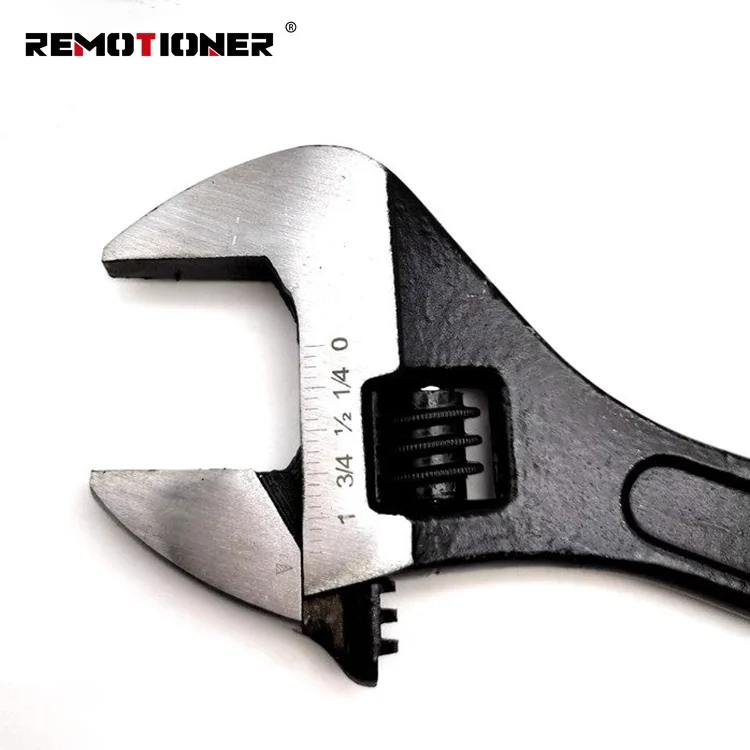 Factory Supply 8-10-12 Inch Heavy Duty Flexible Spanner Carbon Steel Black Oxide Adjustable Wrench