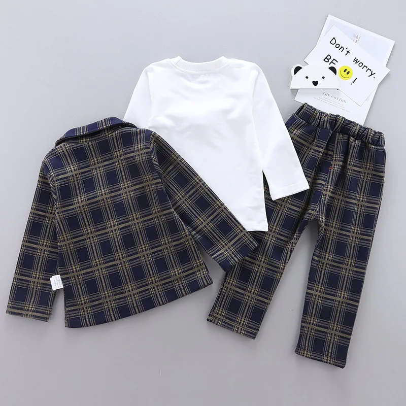 Kids Clothes Baby Boys Clothing Set Toddler Boy Clothes Outfit Summer Autumn Baby Boy Suit Wedding Birthday Party Dresses 3pcs