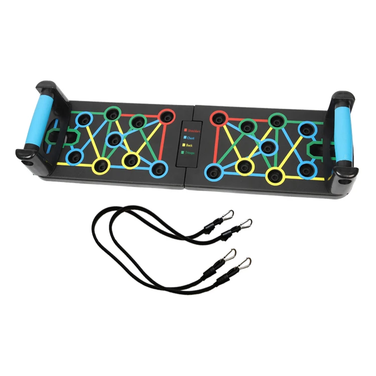 digital 13 in 1 multifunction Foldable ABS durable Push Up Training Board Push-up Board with Resistance bands