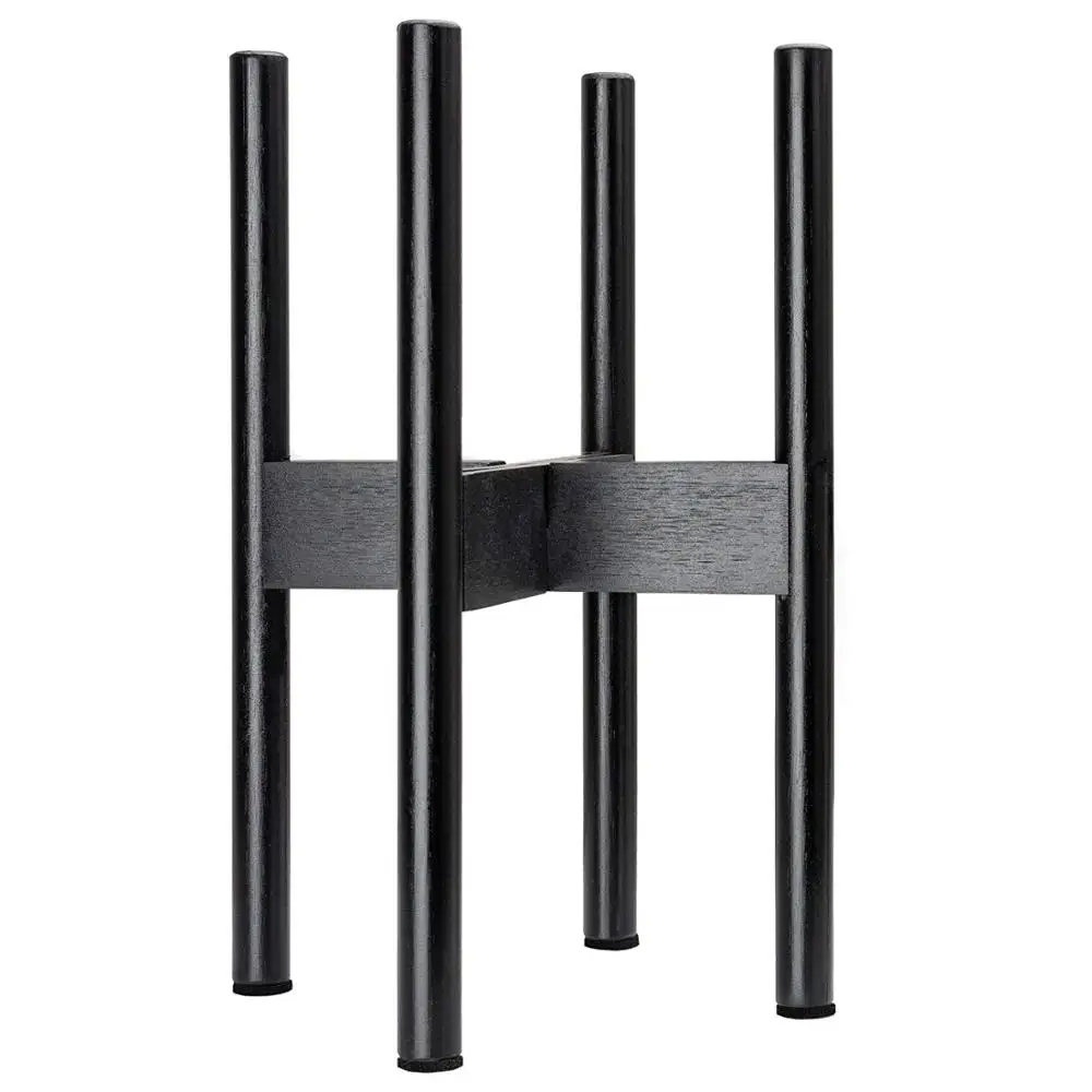 Adjustable Indoor Flower Stand Plant Pot Holder Design Bamboo Mid Century Wood Modern for Indoor Brown Box CLASSIC Wood Planter