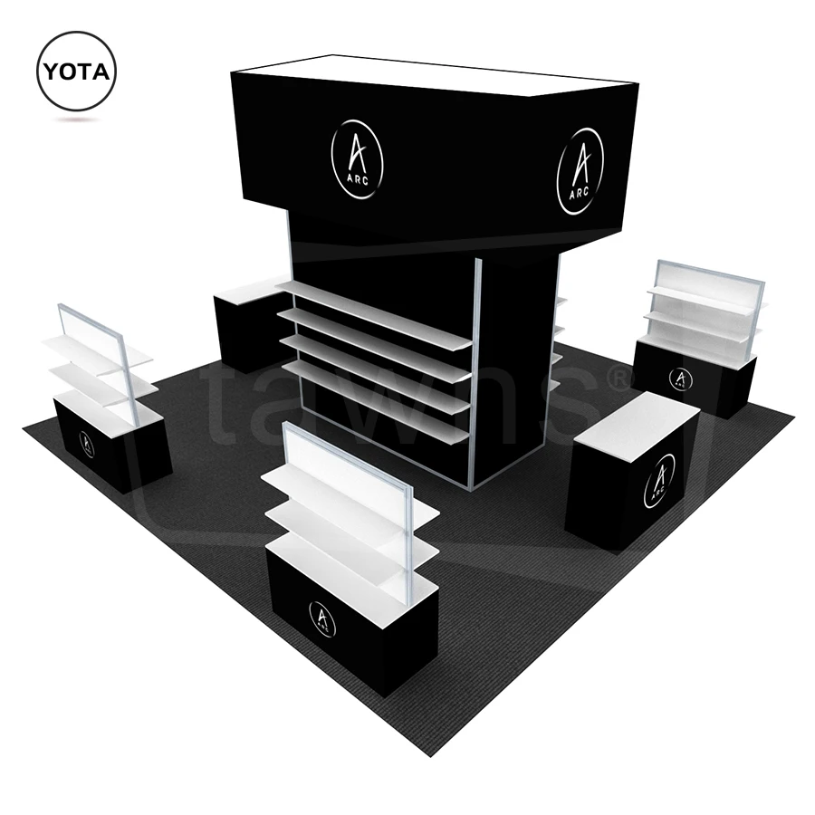 Tawns Tool Free Portable Aluminum Stand Custom Tension Fabric Backdrop Exhibition Booth Trade Show Booth Equipment Display Stand