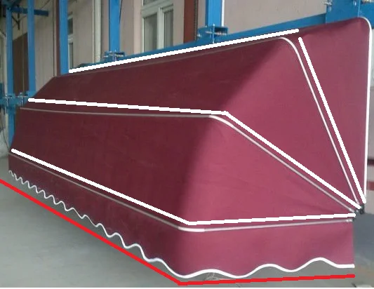 Aluminium Outdoor French Canopy Awning / European Style Retractable Window Awning