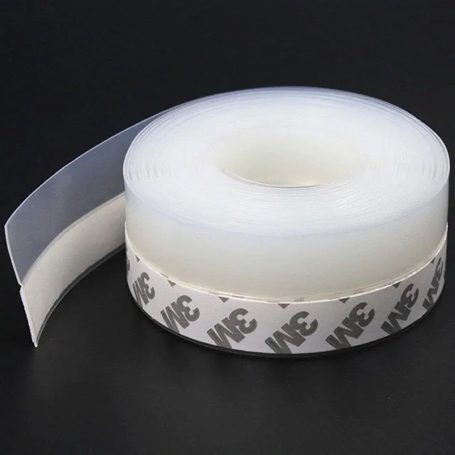 Door Weather Sealed Door Bottom Seal Transparent Silicone Rubber High Quality 45 Mm a 5 M Moulding,cutting