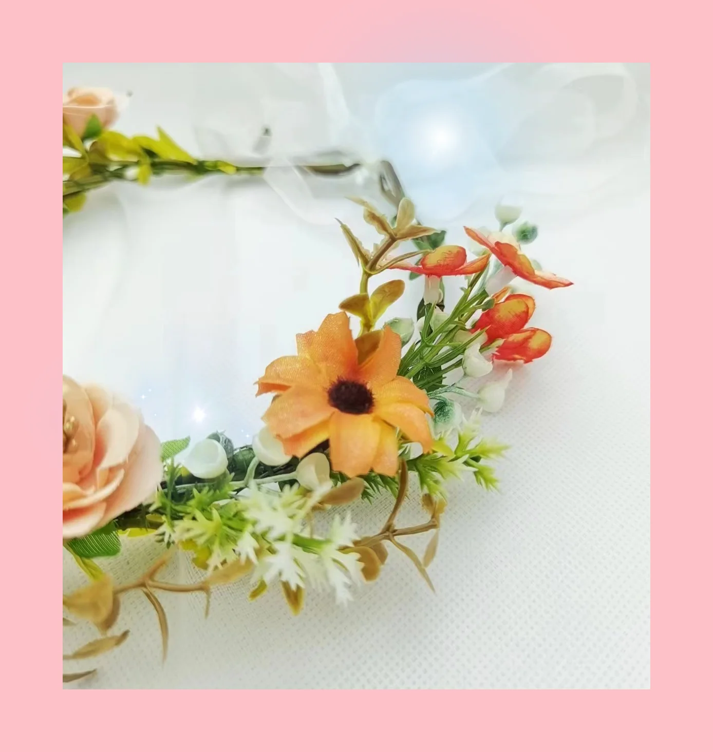 2023 new bride wreath head ring in-stock holiday travel photo shoot wholesale colorful flower wedding crown