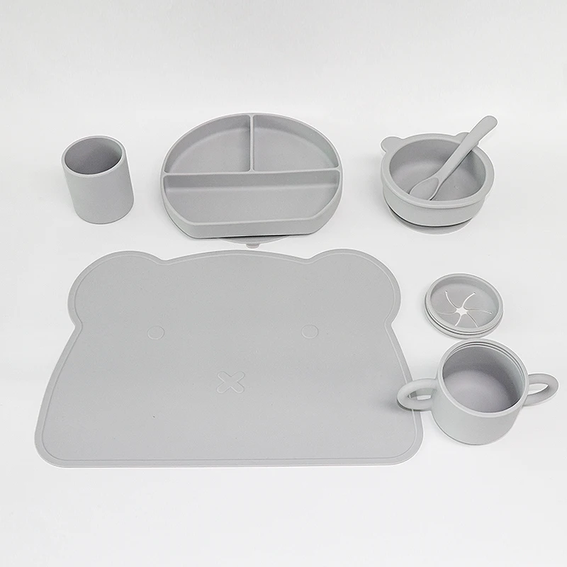 Factory Outlet Customization Baby Feeding Set silicone tableware for kids