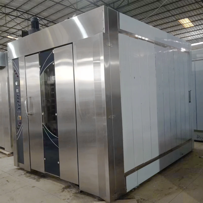 Industrial Diesel Gas Baking Oven Bakery 32 Trays Rotary Oven Rotating Rack Oven for Bread Baking