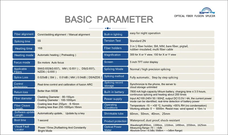AI-9 Fusion splicer Machine SM & MM VFL OPM 5S Splicing Machine 6 motors fiber welder machine