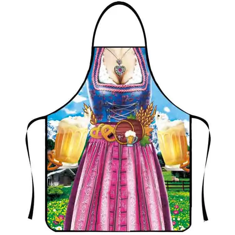 Oktoberfest Apron Beer Festival Bavarian Cooking Apron Portable Beer Festival Kitchen Baking Apron For Party