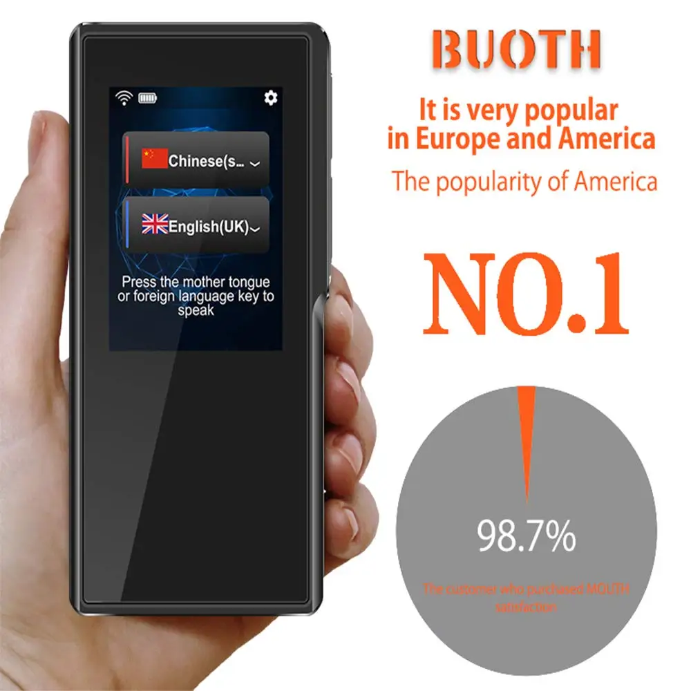  Wi-Fi искусственный интеллект (AI) 2 4 дюйма IPS мгновенная модель сенсорный экран портативный голос 82 + передатчик языков