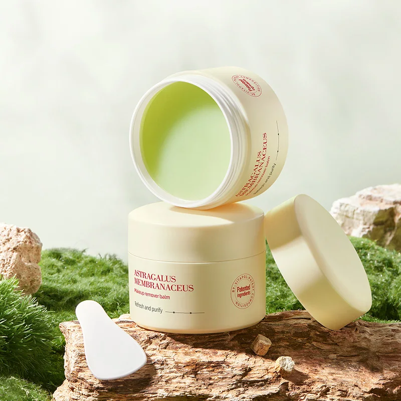 Wholesale Deep Cleansing Cream Melting Ast Emulsifying Full Face Eye Lip Facial Natural Vegan Astragalus Makeup Remover Balm