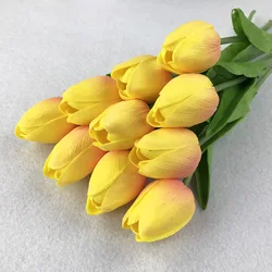 PU Tulip Silk Flower Artificial Single Stem Real Touch