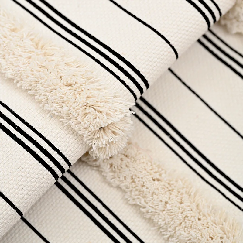 Queeneo Classic Vintage Bohemian Geometric Pillowcase Simple Square Tassel Tufting Embroidered Cushion