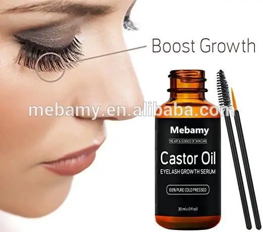 Private Label Boost Growth For Eyelashes, Hair, Eyebrows, Face and Skin 100% Pure Cold Pressed Organic Castor Oil